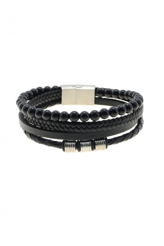 3303-BRACELET-ACIER INOXYDABLE-NOIR