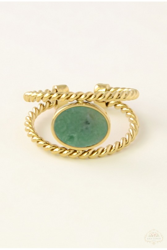 AL0951R-Bague ajustable-VERT FONCÉ