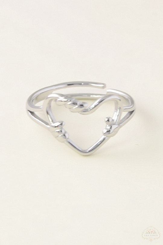 AL0954R-16 Bague ajustable en acier inoxydable argenté-ARGENT