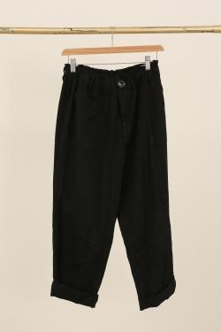 30513 PANTALON EN GABARDINE COTON-CAMEL