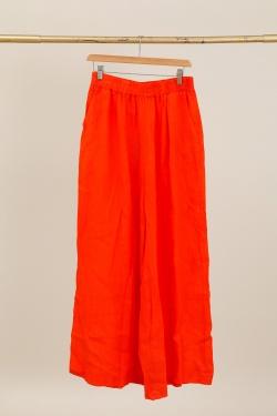 23760 PANTALON DROIT EN LIN-BEIGE