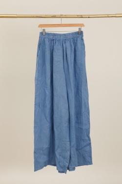23760 PANTALON DROIT EN LIN-BEIGE