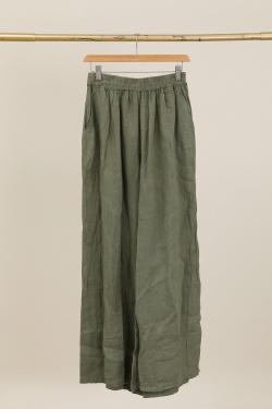 23760 PANTALON DROIT EN LIN-BEIGE