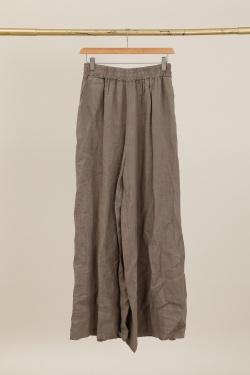 23760 PANTALON DROIT EN LIN-BEIGE
