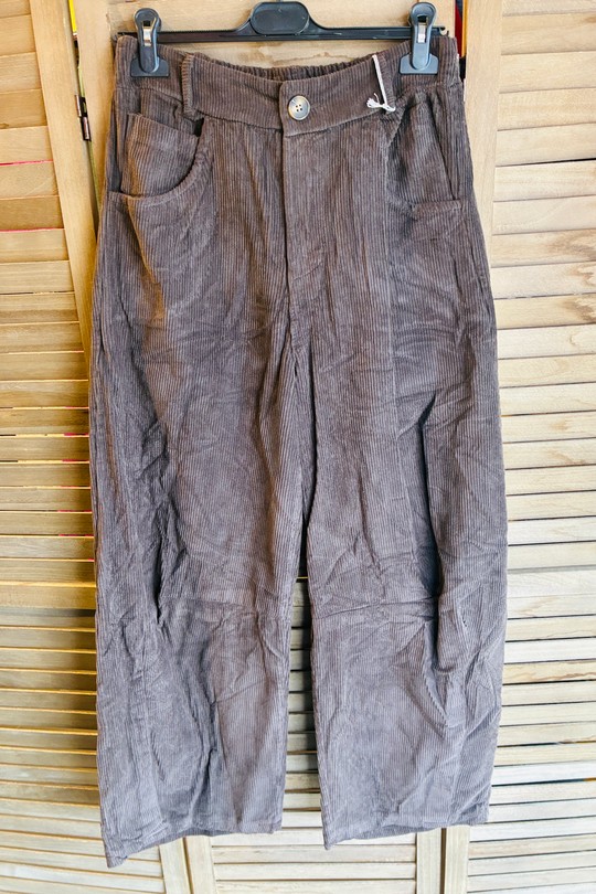 30577Velours Cotelé-CHOCOLAT