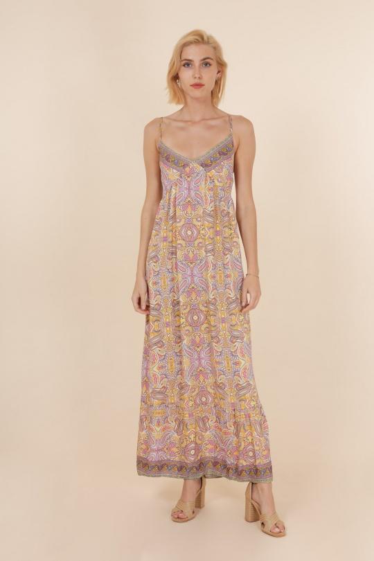 ROBE LONGUE À BRETELLES BOHEMIAN FL 300-5