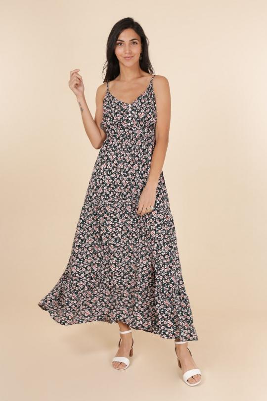 ROBE BRETELLE A BOUTONS ET BRETELLES FL 317-1
