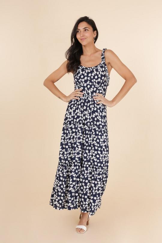 ROBE LONGUE TREFLE A BRETELLES FL 287 -1