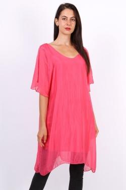 ST-TUNIQUE-SOIE-FUCHSIA/ROSE