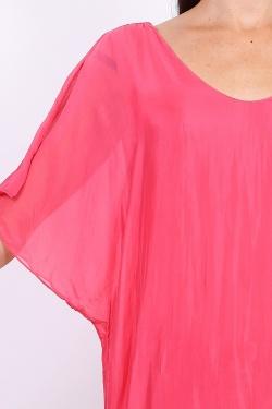 ST-TUNIQUE-SOIE-FUCHSIA/ROSE