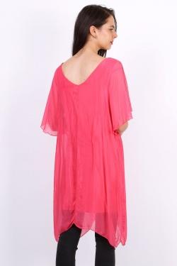 ST-TUNIQUE-SOIE-FUCHSIA/ROSE