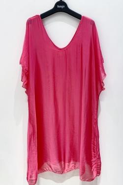 ST-TUNIQUE-SOIE-FUCHSIA/ROSE