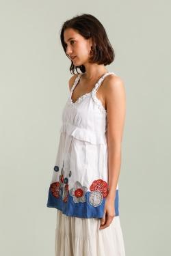 CT-8918-TOP-FLEURS-BLEU JEAN