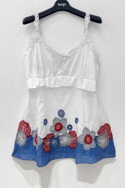 CT-8918-TOP-FLEURS-BLEU JEAN