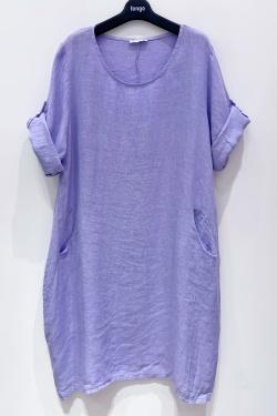 ROBE-LIN-2P-FUCHSIA/ROSE