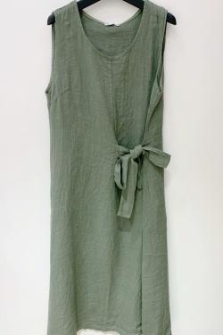 ROBE-LIN-CHARLIE-NOEUD-BLANC
