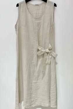 ROBE-LIN-CHARLIE-NOEUD-BLANC