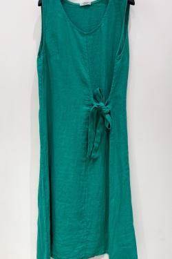 ROBE-LIN-CHARLIE-NOEUD-BLANC