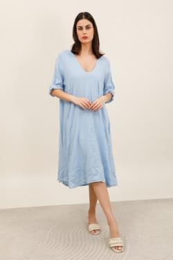 ROBE-LIN-41-BLEU CIEL
