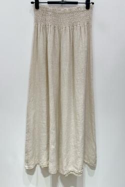 PANTALON-LARGE-LIN-CHOCOLAT