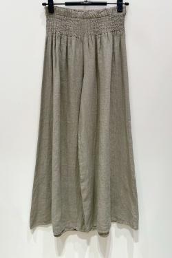 PANTALON-LARGE-LIN-CHOCOLAT