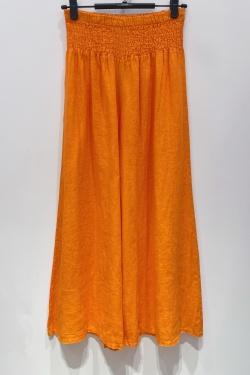 PANTALON-LARGE-LIN-CHOCOLAT