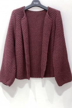 VESTE-LAINE-MOHAIR-FUCHSIA/ROSE