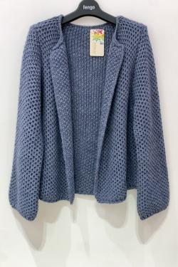 VESTE-LAINE-MOHAIR-FUCHSIA/ROSE