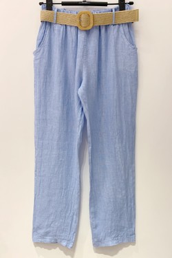 PANTALON-LIN-DROIT-ROSE PÂLE
