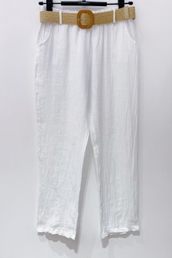 PANTALON-LIN-DROIT-ROSE PÂLE