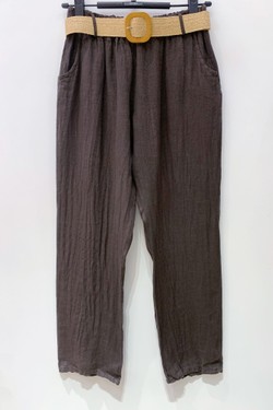 PANTALON-LIN-DROIT-ROSE PÂLE