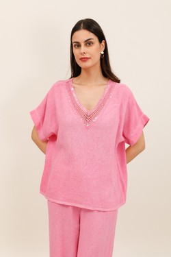 TOP-LC-SEQUINS-FUCHSIA/ROSE