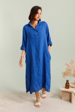 ROBE-LIN-ISABELLE2-BLEU ROYAL
