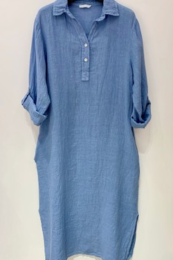 ROBE-LIN-ISABELLE2-BLEU ROYAL