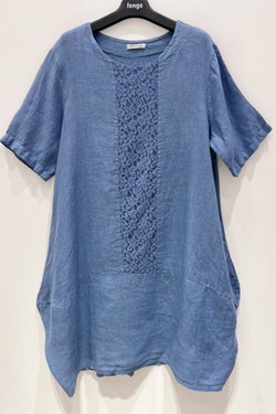 ROBE-LIN-7807-BLEU ROYAL