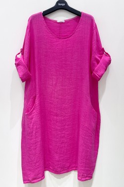 ROBE-LIN-879-FUCHSIA/ROSE