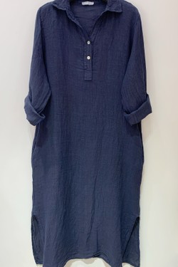 ROBE-LIN-ISABELLE2-BLEU ROYAL
