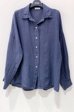 CHEMISE-LIN-455A-BLEU JEAN