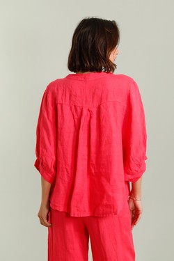 CHEMISE-LIN821-FUCHSIA/ROSE