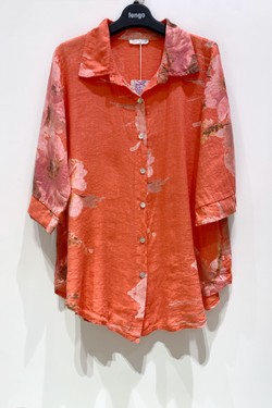 CHEMISE-LIN-FLORA-FUCHSIA/ROSE