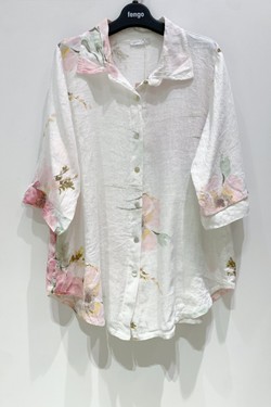 CHEMISE-LIN-FLORA-FUCHSIA/ROSE