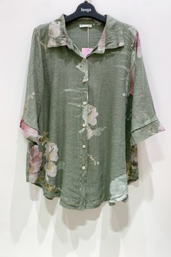 CHEMISE-LIN-FLORA-FUCHSIA/ROSE