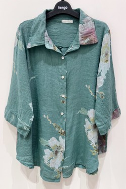 CHEMISE-LIN-FLORA-FUCHSIA/ROSE