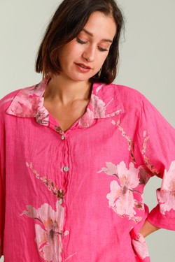 CHEMISE-LIN-FLORA-FUCHSIA/ROSE