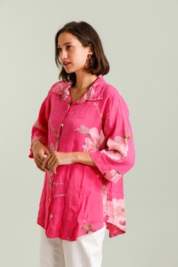 CHEMISE-LIN-FLORA-FUCHSIA/ROSE