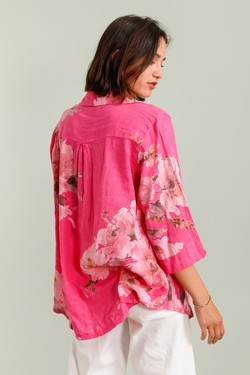 CHEMISE-LIN-FLORA-FUCHSIA/ROSE