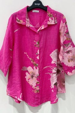 CHEMISE-LIN-FLORA-FUCHSIA/ROSE