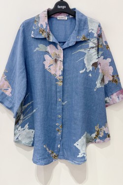 CHEMISE-LIN-FLORA-FUCHSIA/ROSE