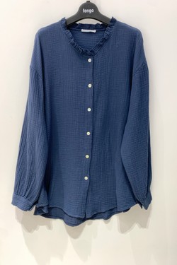 CHEMISE-GAZE-701-ROSE PÂLE