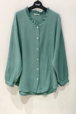 CHEMISE-GAZE-701-ROSE PÂLE